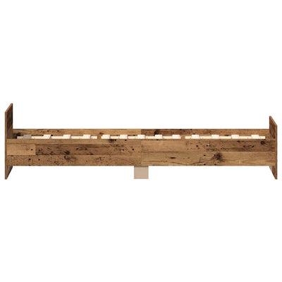 Sängynrunko ilman patjaa vanha puu 100x200 cm tekninen puu