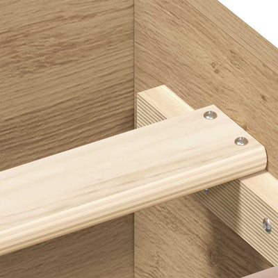 Artisaanitammi sängynrunko ilman patjaa Cucu 100x200cm (puinen)