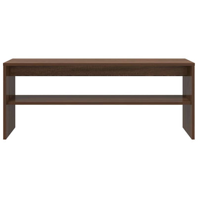 TV-taso ruskea tammi 100x40x40 cm tekninen puu