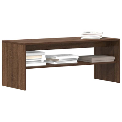 TV-taso ruskea tammi 100x40x40 cm tekninen puu
