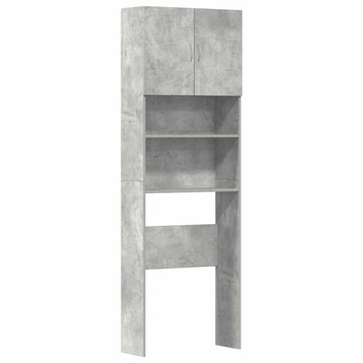 Pesukone Kaappi Betonin Harmaa 64x24x190 cm Suunniteltu puu