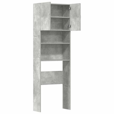 Pesukone Kaappi Betonin Harmaa 64x24x190 cm Suunniteltu puu