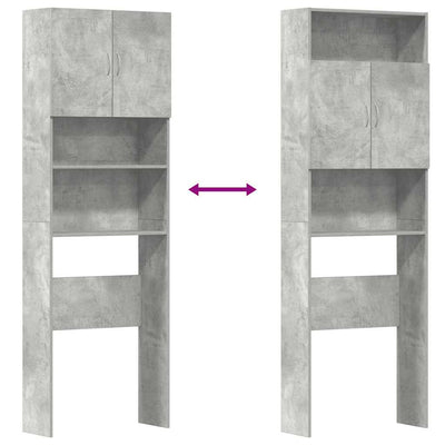 Betonin harmaa pesukone kaappi Orfanul 64x24x190cm (suunniteltu puu)