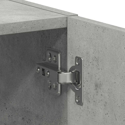 Pesukone Kaappi Betonin Harmaa 64x24x190 cm Suunniteltu puu