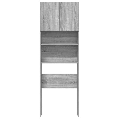 Harmaa pyykinpesukonekaappi Orfanul 64x24x190cm (puinen)