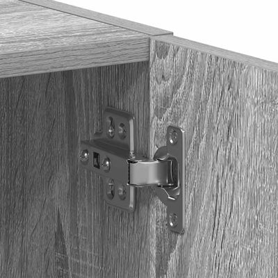 Harmaa pyykinpesukonekaappi Orfanul 64x24x190cm (puinen)