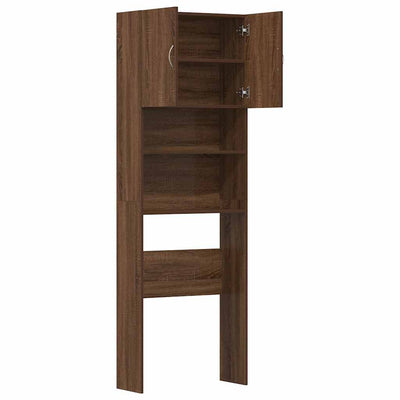 pesukonekaappi ruskea tammi 64x24x190 cm tekninen puu