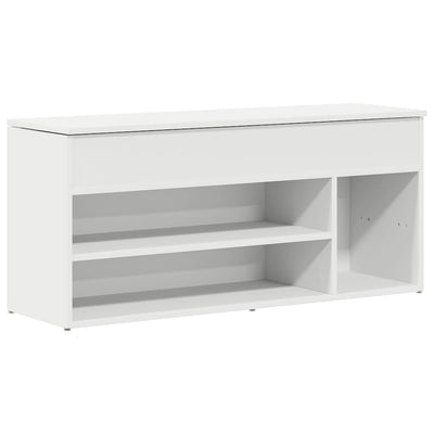 Kenkäpenkki Valkoinen 102x30,5x45 cm Engineered Wood