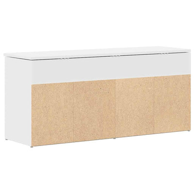 Kenkäpenkki Valkoinen 102x30,5x45 cm Engineered Wood