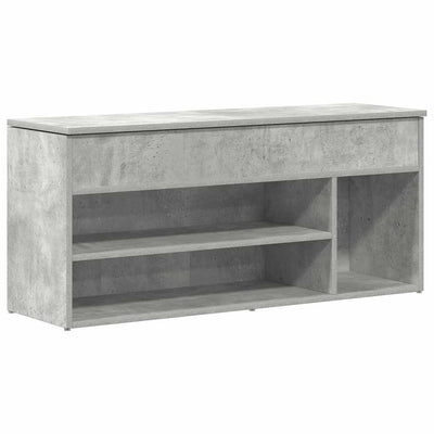 Kenkäpenkki betoninharmaa 102x30,5x45 cm tekninen puu