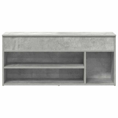 Kenkäpenkki betoninharmaa 102x30,5x45 cm tekninen puu