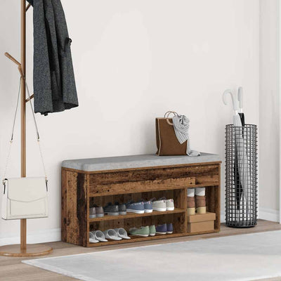 Kenkäteline vanha puu 102x30,5x45 cm tekninen puu