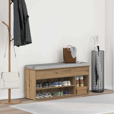 Kenkäteline artesaani tammi 102x30,5x45 cm tekninen puu