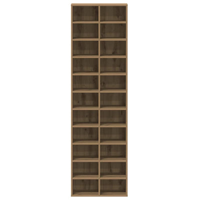 Kenkäteline ruskea tammi 54x34x183 cm tekninen puu