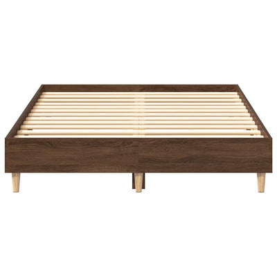 Sängynrunko Ei Patjaa Ruskea Tammi 120x200 cm Engineered Wood