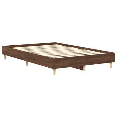 Sängynrunko Ei Patjaa Ruskea Tammi 120x200 cm Engineered Wood