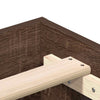 Sängynrunko Ei Patjaa Ruskea Tammi 120x200 cm Engineered Wood