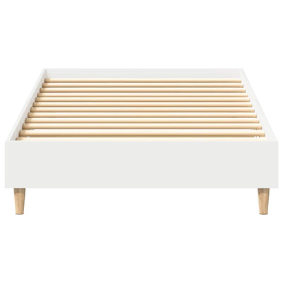 Sängynrunko Ei Patjaa Valkoinen 100x200 cm Engineered Wood