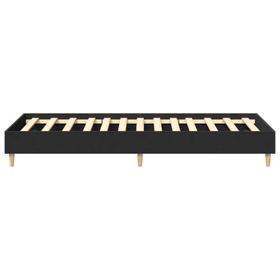 Sängynrunko Ei Patjaa Musta 100x200 cm Engineered Wood