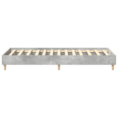 Sängynrunko Ei Patjaa Betoni Harmaa 100x200 cm Suunniteltu puu
