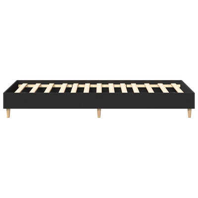 Sängynrunko Ei Patjaa Musta 90x200 cm Engineered Wood