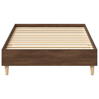 Sängynrunko Ei Patjaa Ruskea Tammi 90x200 cm Engineered Wood