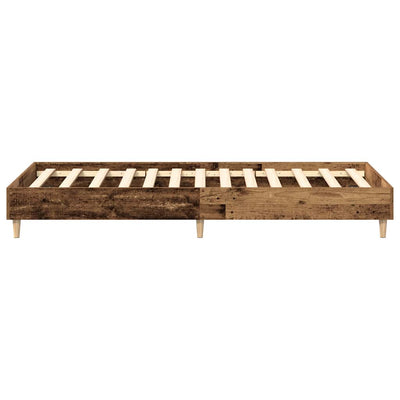 Sängynrunko Ei Patjaa Vanha puu 90x200 cm Engineered Wood