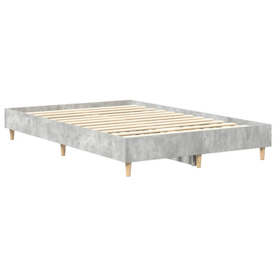 Sängynrunko ilman patjaa betoninharmaa 140x190 cm tekninen puu