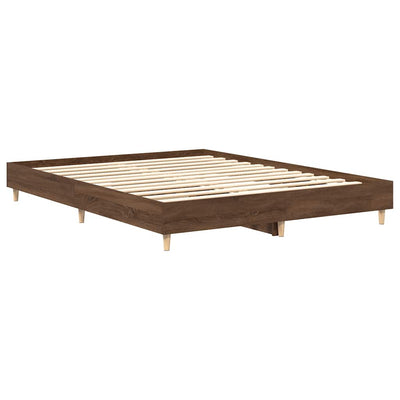 Sängynrunko Ei Patjaa Ruskea Tammi 90x190 cm Engineered Wood
