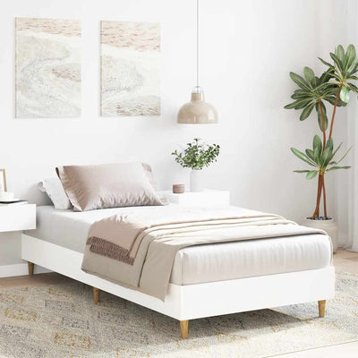 Sängynrunko Ei Patjaa Valkoinen 75x190 cm Engineered Wood