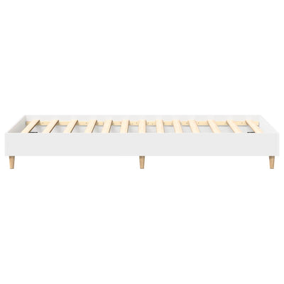 Sängynrunko Ei Patjaa Valkoinen 75x190 cm Engineered Wood