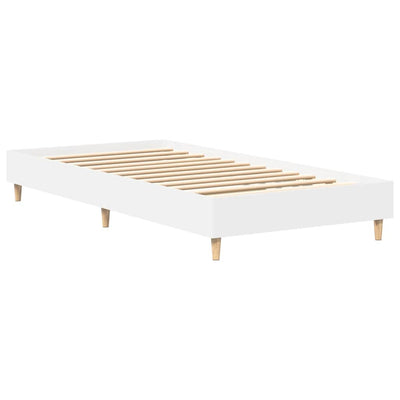 Sängynrunko Ei Patjaa Valkoinen 75x190 cm Engineered Wood
