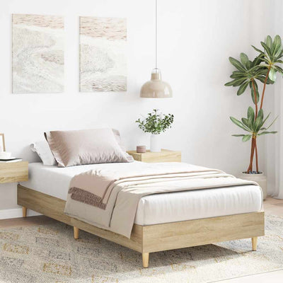 sängynrunko ilman patjaa Sonoma tammi 75x190 cm tekninen puu