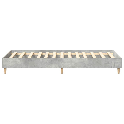 Sängynrunko Ei Patjaa Betoni Harmaa 75x190 cm Suunniteltu puu