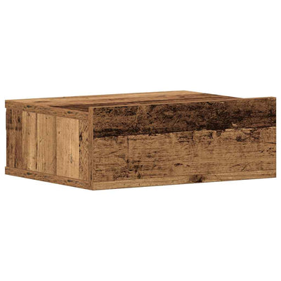 Kelluva yöpöytä Old Wood 40x32x15 cm Engineered Wood