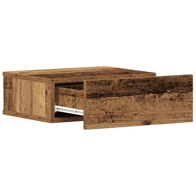 Kelluva yöpöytä Old Wood 40x32x15 cm Engineered Wood