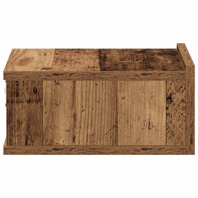 Kelluva yöpöytä Old Wood 40x32x15 cm Engineered Wood
