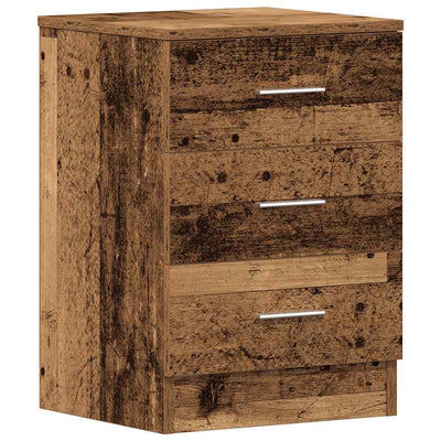 Yöpöytäkaappi Old Wood 38x35x55 cm Engineered Wood