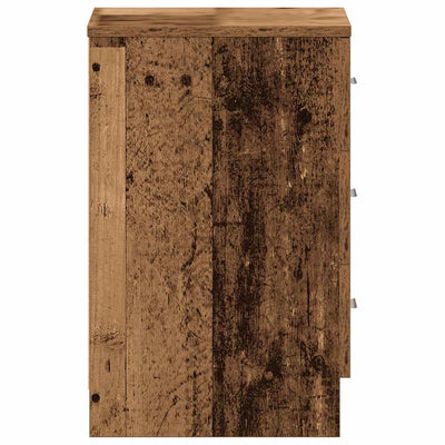 Yöpöytäkaapit 2 kpl vanhaa puuta 38x35x55 cm tekninen puu