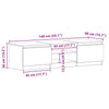 TV-kaappi Artisan Oak 140x40x36 cm Engineered Wood