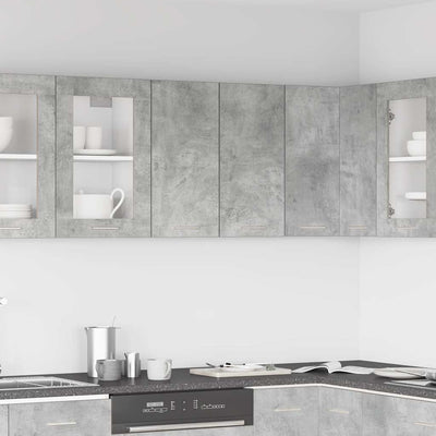 keittiön seinäkaappi betonin harmaa 60x31x60 cm tekninen puu
