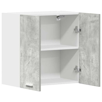 keittiön seinäkaappi betonin harmaa 60x31x60 cm tekninen puu