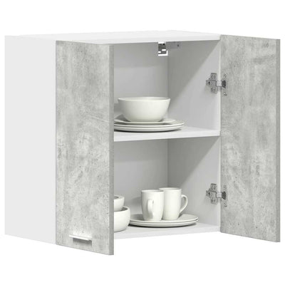 keittiön seinäkaappi betonin harmaa 60x31x60 cm tekninen puu