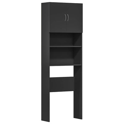 pesukonekaappi musta 64x24x190 cm tekninen puu