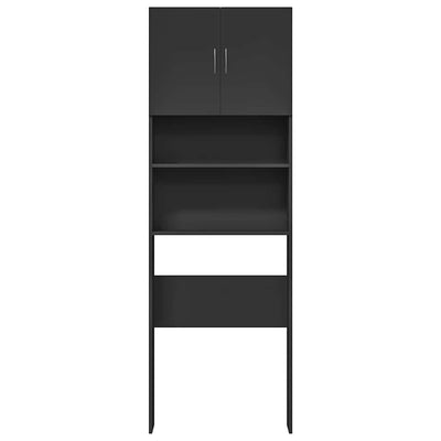 pesukonekaappi musta 64x24x190 cm tekninen puu