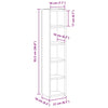 CD-hyllyt 2 kpl musta tammi 21x16x93,5 cm tekninen puu