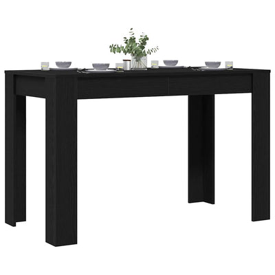 Ruokapöytä musta tammi 120x60x76 cm tekninen puu