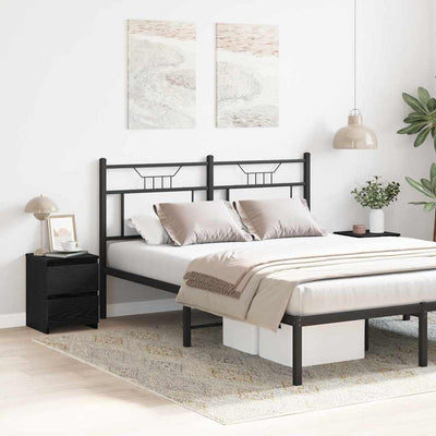 Musta tammi yöpöytäkaappi Zorgel 30x30x40cm (2 pcs puinen)