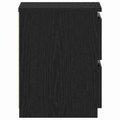 Musta tammi yöpöytäkaappi Zorgel 30x30x40cm (2 pcs puinen)