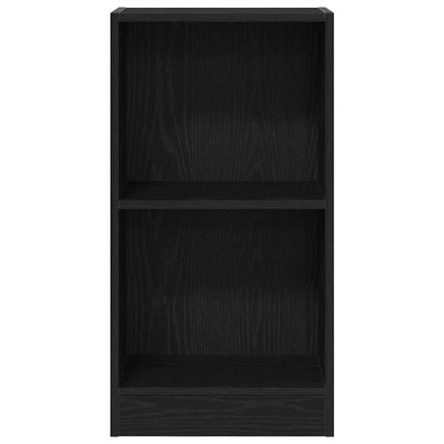 Kirjahylly musta tammi 40x24x76 cm tekninen puu